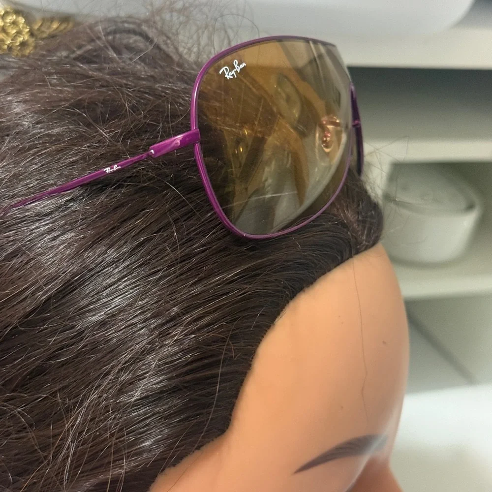 Ray-Ban Violet Frame with Amber Lenses Sunglasses - Picture 12 of 16
